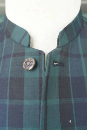 Green Black Check Waist Coat - Image 2