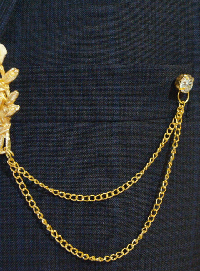 Rose Pocket brooch chain