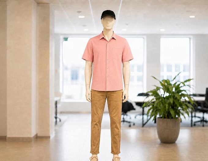 Coral Tree Business Shirt Picture from front