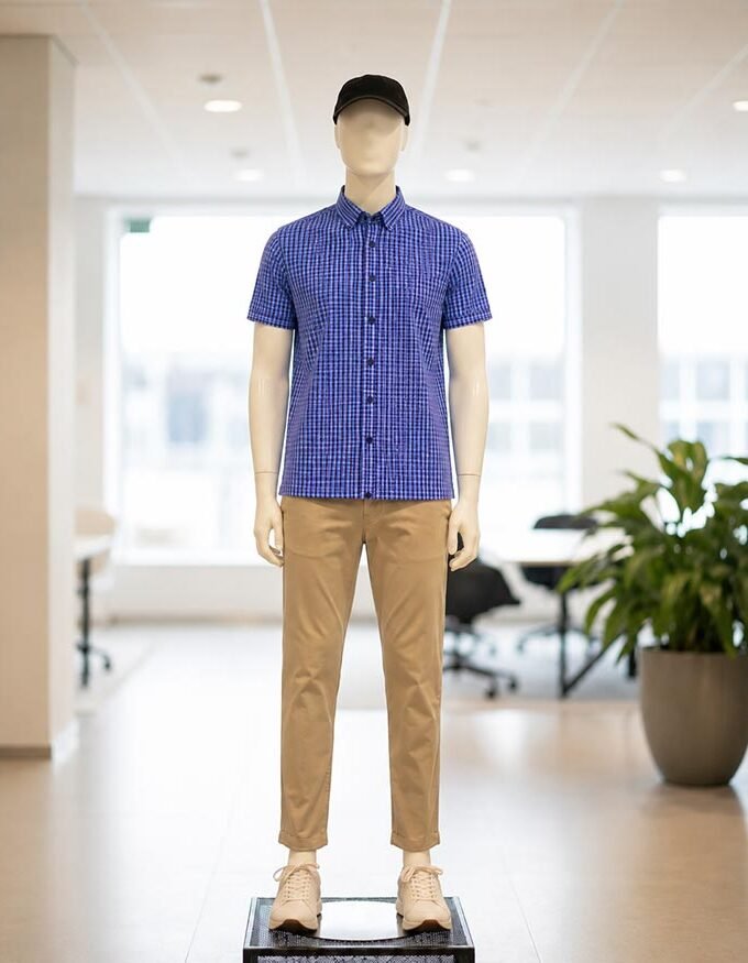 Chathams Blue Check Shirt Picture from front