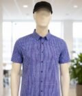 Chathams Blue Check Shirt Closeup Picture
