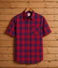 Red Biscay Check Shirt Picture on Hanger