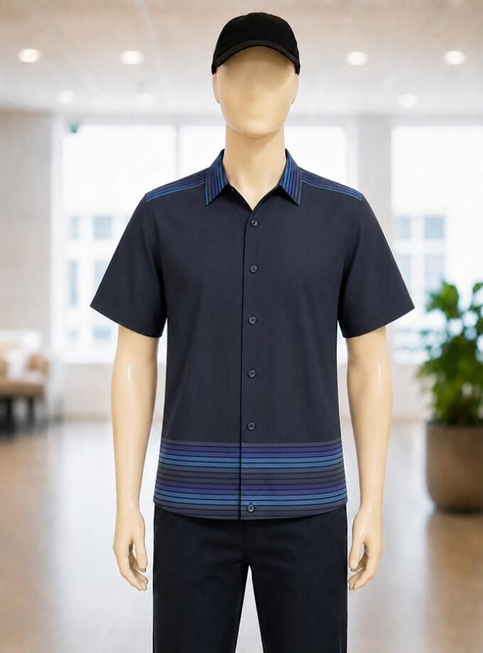 Black and Blue Elegent Business Shirt