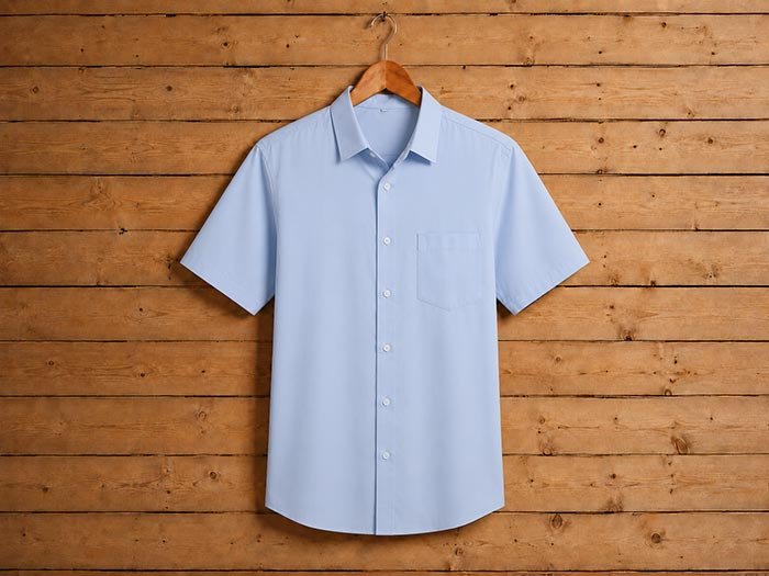 Polo Blue Business Shirt Picture on Hanger