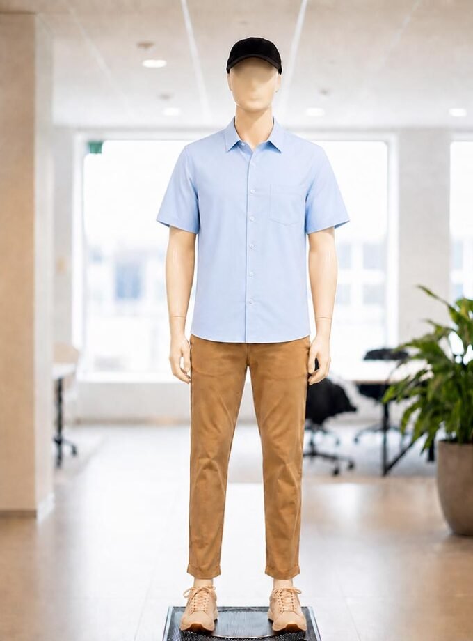 Polo Blue Business Shirt Picture From Front
