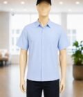 Polo Blue Business Shirt Closeup Picture