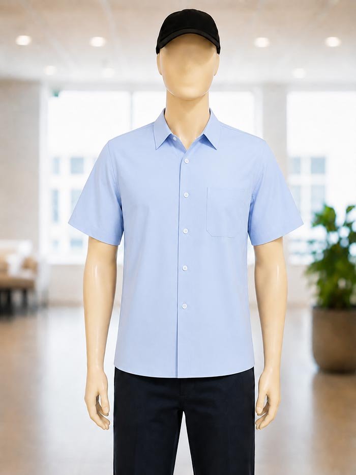 Polo Blue Business Shirt Closeup Picture