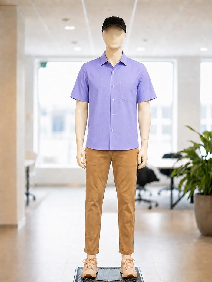 Polo Pink Business Shirt Picture From Front