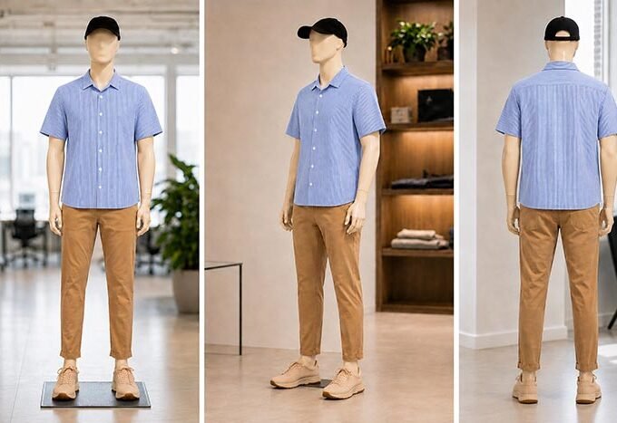 White & blue lined Business Shirt