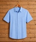 White Half Baked Dot Business Shirt Picture On Hanger