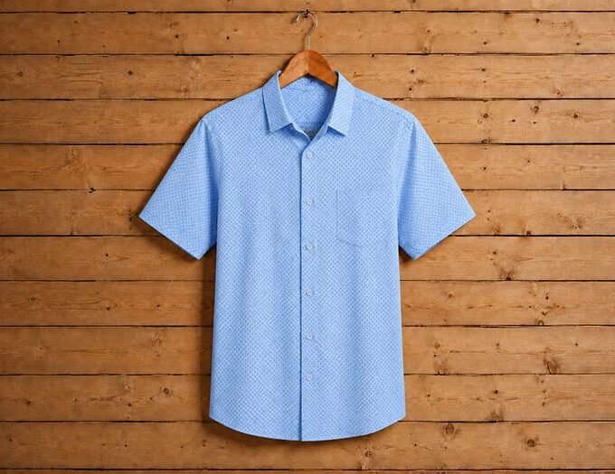 White Half Baked Dot Business Shirt