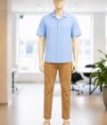 White Half Baked Dot Business Shirt Picture From Front