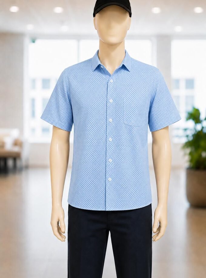 White Half Baked Dot Business Shirt