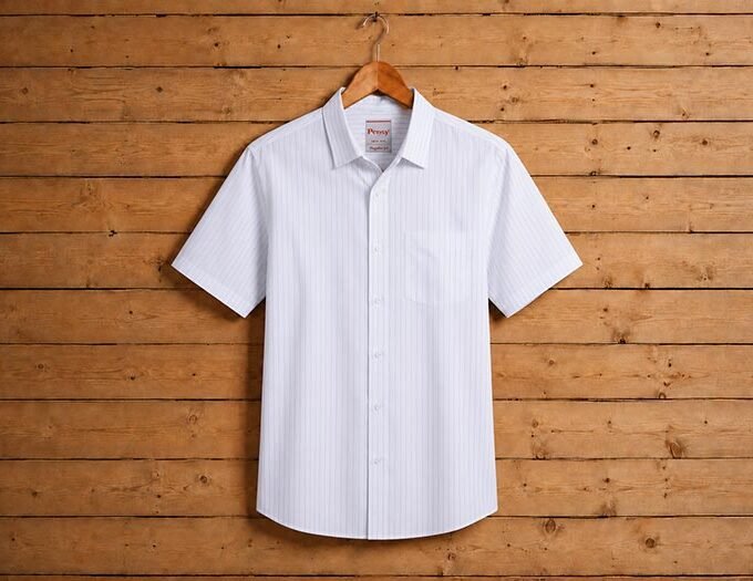 White Lined Business Shirt