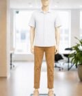 White Lined Business Shirt Picture From Front