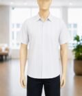 White Lined Business Shirt Closeup Picture