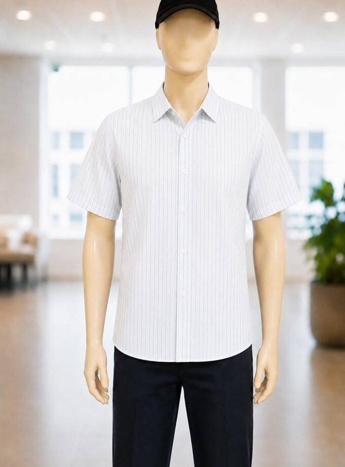 White Lined Business Shirt