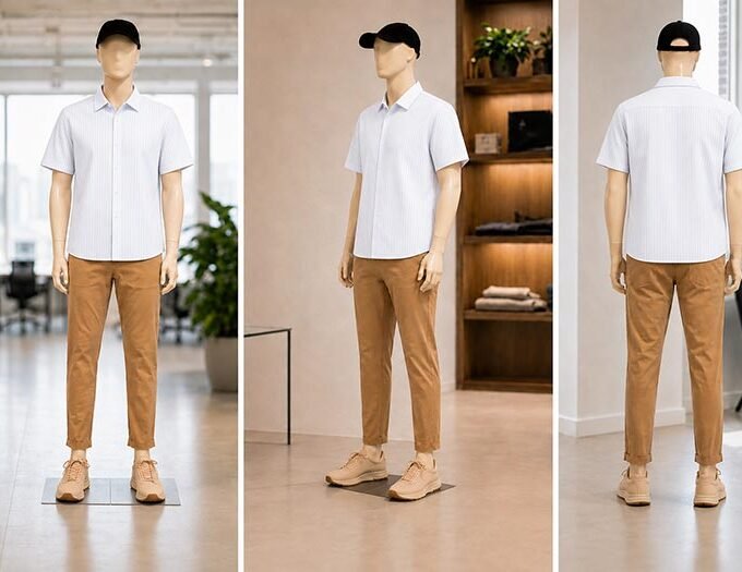White Lined Business Shirt