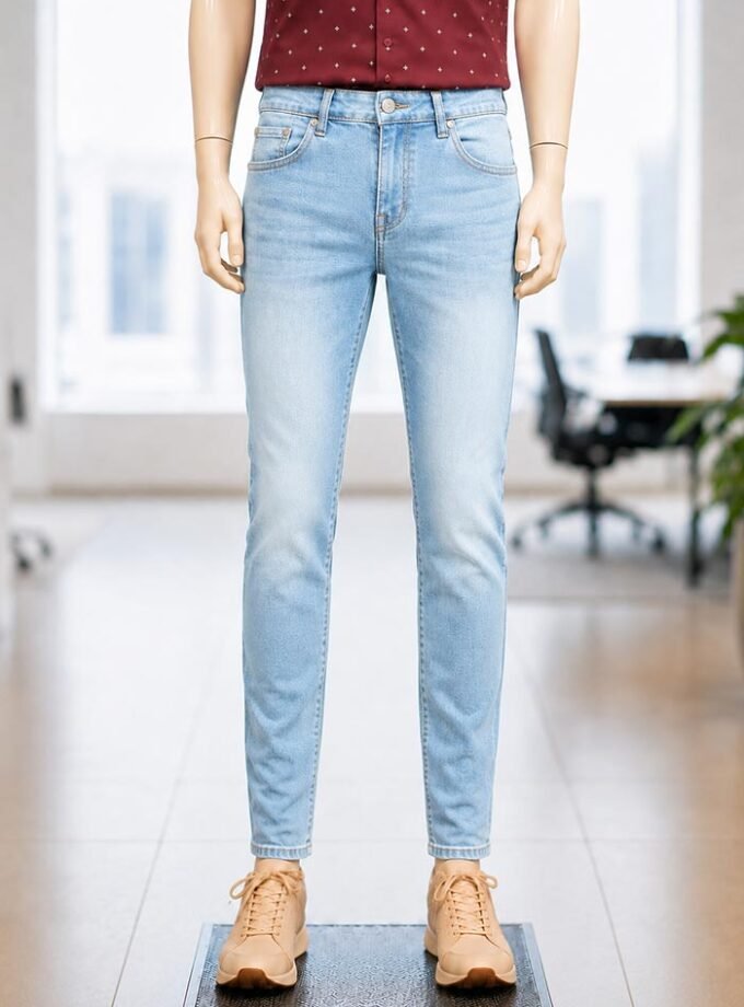 Sky Blue Faded Jeans