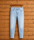 Sky Blue Faded Jeans Picture On Hanger