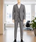 Boulder Checked 3 Piece Suit Picture From Front