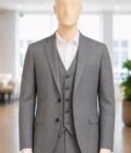 Boulder Checked 3 Piece Suit Closeup Picture