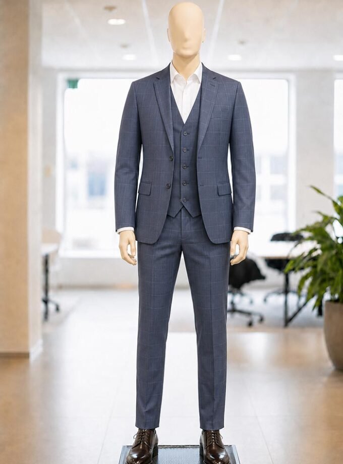 Comet Lined 3 Piece Suit Picture From Front