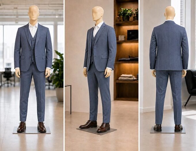 Pale Sky 3 Piece Suit