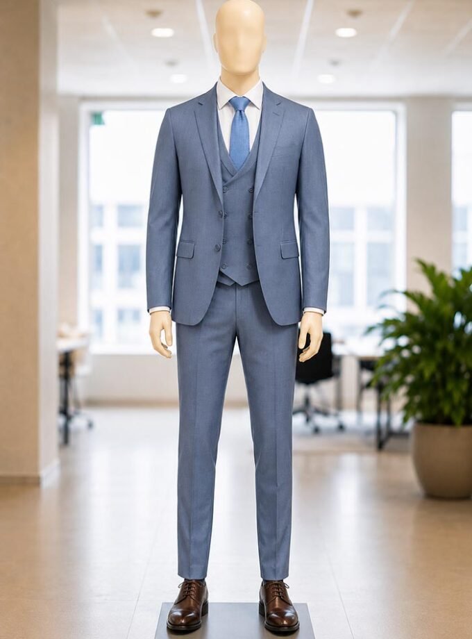 Slate Gray 3 Piece Suit Picture From Front