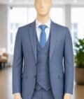 Slate Gray 3 Piece Suit Closeup Picture