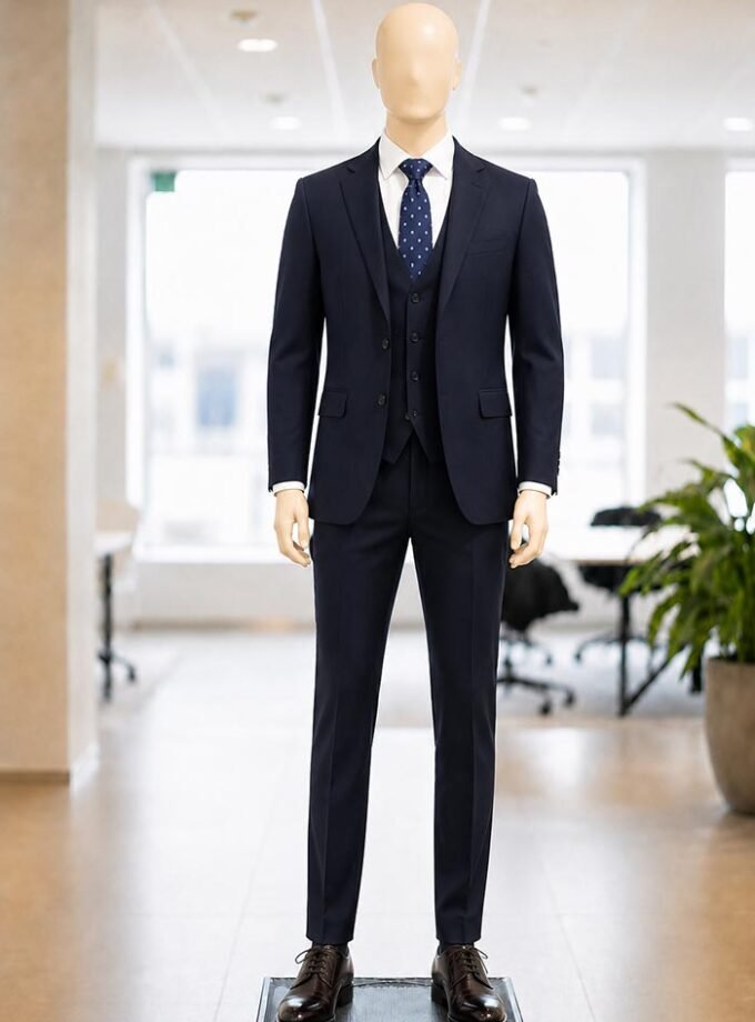 Steel Gray 3 Piece Suit Picture From Front