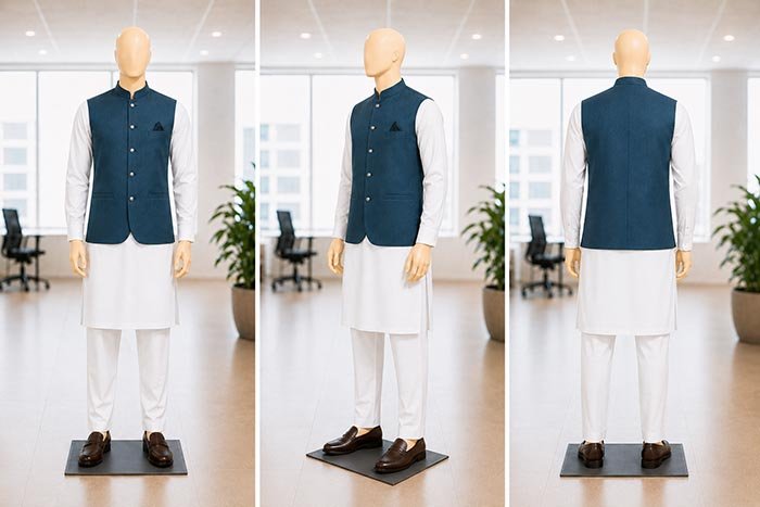 Pickled Blue Waist Coat Picture From 3 Dimensions