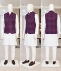 REd Blue Check Waist Coat Picture From 3 Dimensions