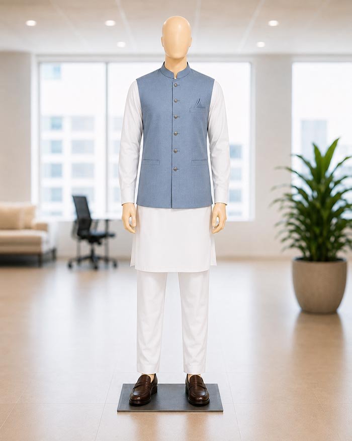 Regent Gray Waist Coat Picture From Front