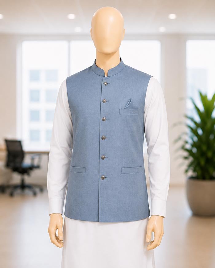 Regent Gray Waist Coat Closeup Picture