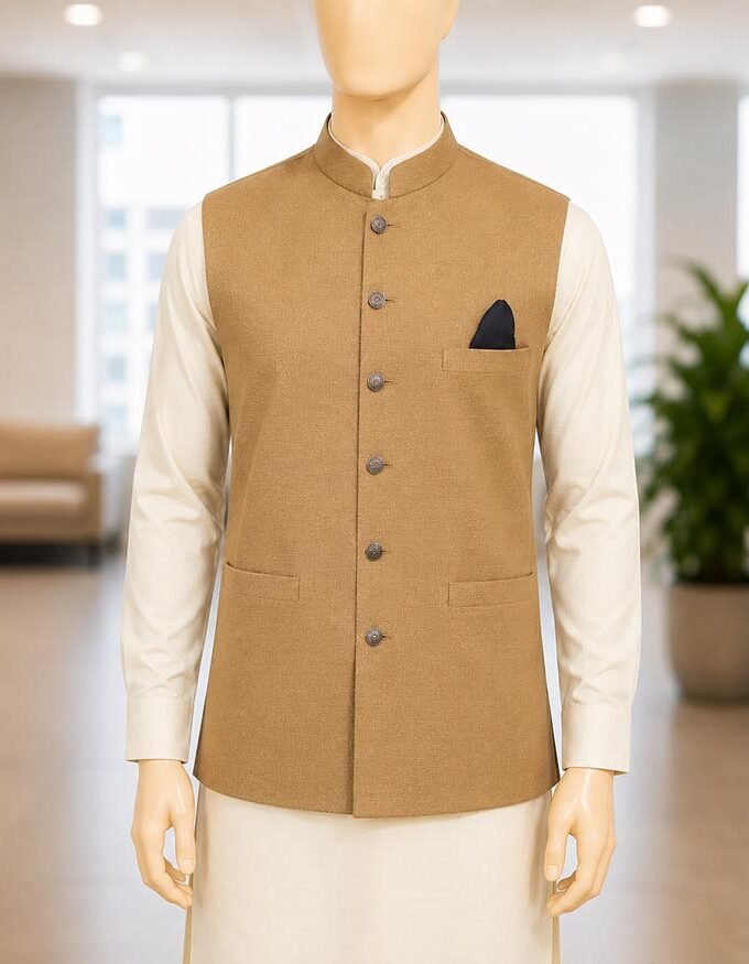 Teak Gold Waist Coat