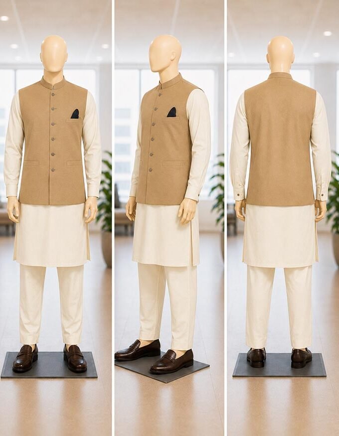 Teak Gold Waist Coat
