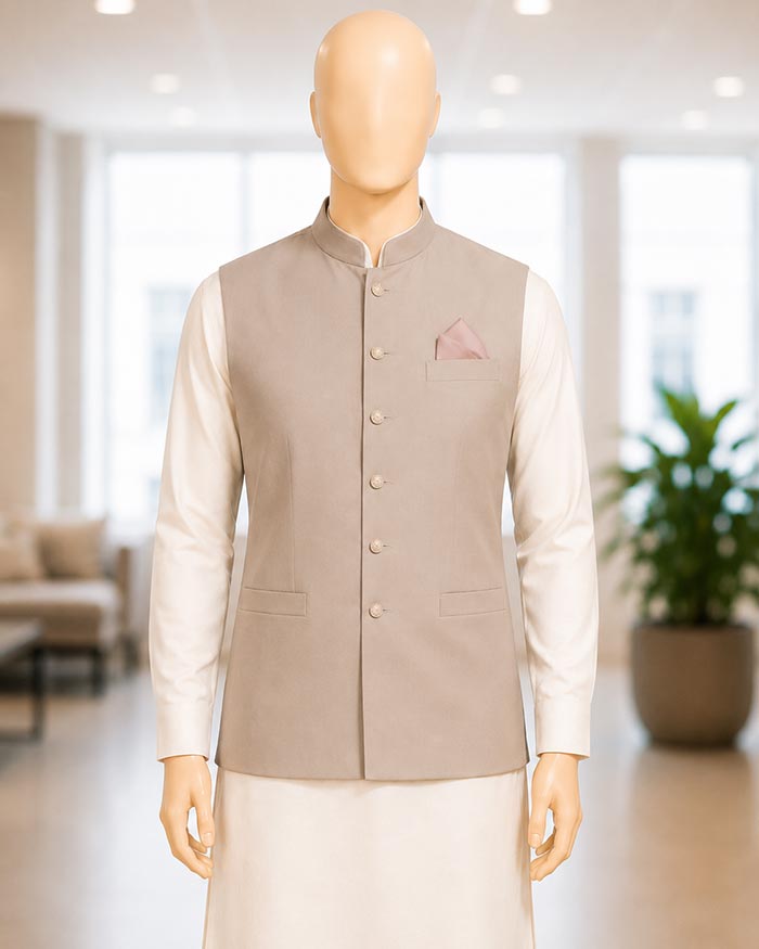 Zorba Brown Waist Coat Closeup Picture