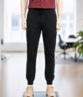 Ebony Black Casual Trouser Closeup Picture
