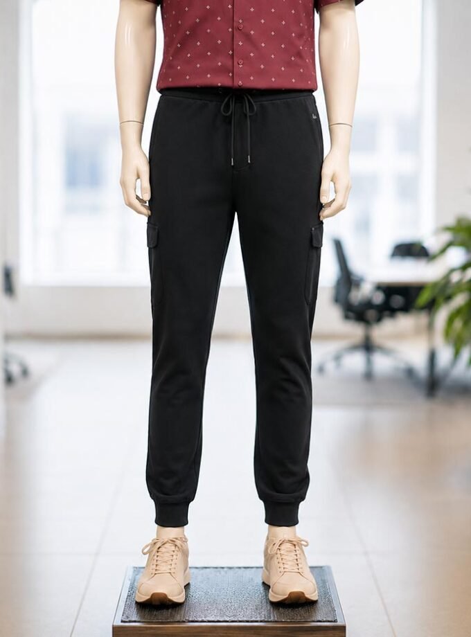 Ebony Black Casual Trouser