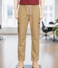 Shadow Brown Casual Trouser Closeup Picture