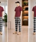 White Black Check Casual Trouser Picture From 3 Dimensions