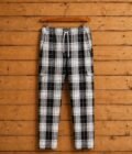 White Black Check Casual Trouser Picture On Hanger