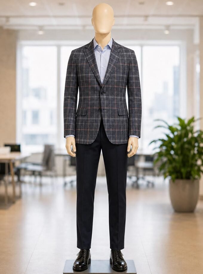 Abbey Grey Lined Coat Picture From Front
