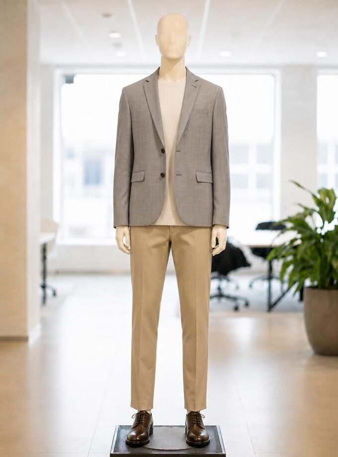 Dove Gray Lined Coat Picture From Front