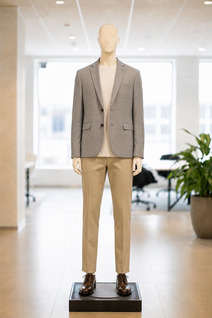 Dove Gray Lined Coat Picture From Front