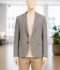 Dove Gray Lined Coat Closeup Picture