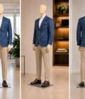 San Marino Blue Checked Coat Picture From 3 Dimensions