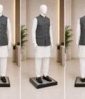 Pale Sky Grey Waist Coat Picture From 3 Dimensions
