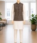 Tobacco Brown Waist Coat Picture From Front